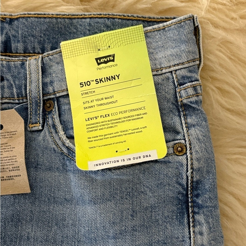 NWT Levi's Men's 510 Light Blue Skinny Jeans - Picture 4 of 5